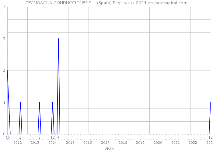 TECNOAGUA CONDUCCIONES S.L. (Spain) Page visits 2024 
