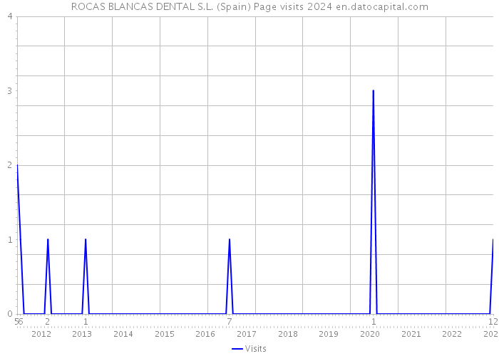 ROCAS BLANCAS DENTAL S.L. (Spain) Page visits 2024 