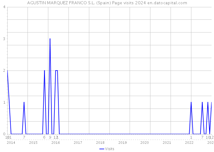 AGUSTIN MARQUEZ FRANCO S.L. (Spain) Page visits 2024 