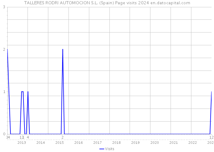 TALLERES RODRI AUTOMOCION S.L. (Spain) Page visits 2024 
