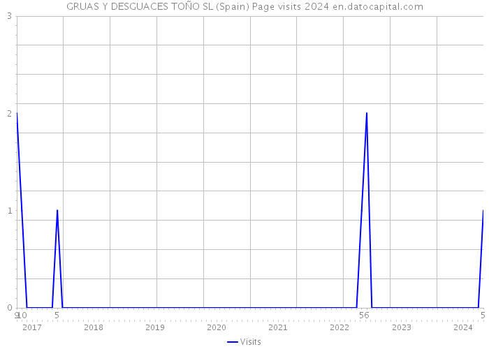 GRUAS Y DESGUACES TOÑO SL (Spain) Page visits 2024 