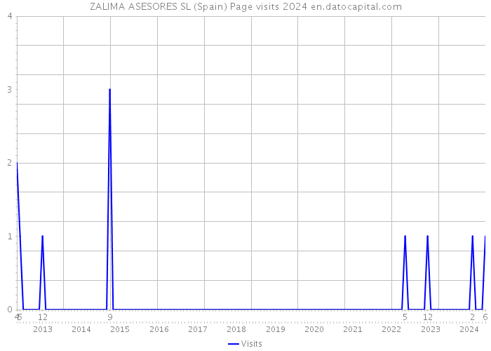 ZALIMA ASESORES SL (Spain) Page visits 2024 