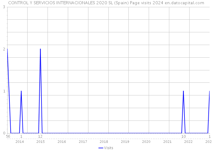 CONTROL Y SERVICIOS INTERNACIONALES 2020 SL (Spain) Page visits 2024 