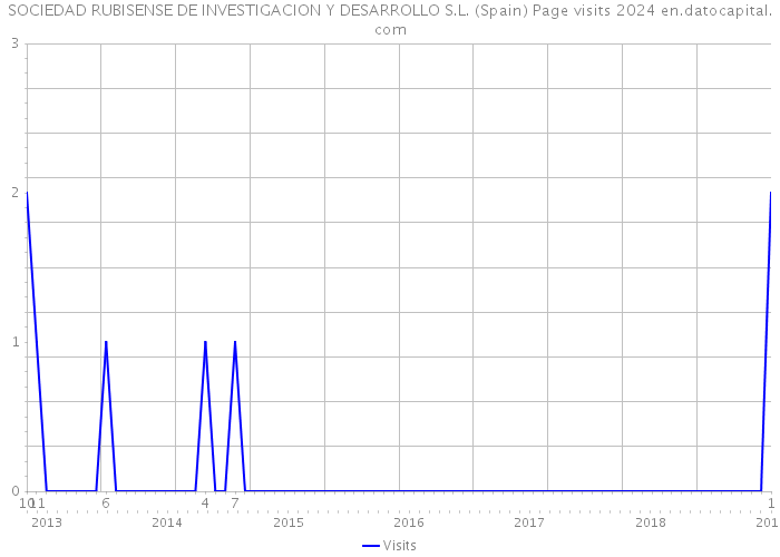 SOCIEDAD RUBISENSE DE INVESTIGACION Y DESARROLLO S.L. (Spain) Page visits 2024 