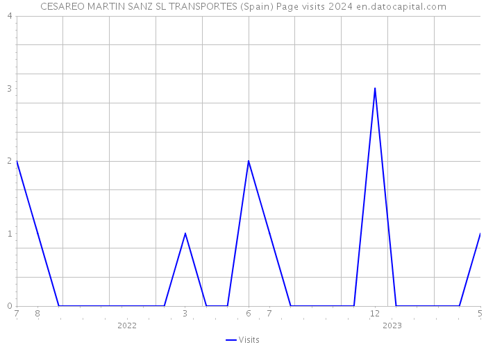 CESAREO MARTIN SANZ SL TRANSPORTES (Spain) Page visits 2024 