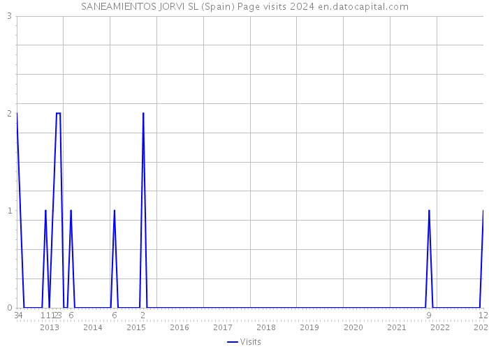 SANEAMIENTOS JORVI SL (Spain) Page visits 2024 