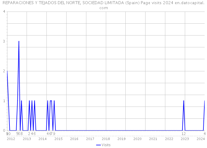 REPARACIONES Y TEJADOS DEL NORTE, SOCIEDAD LIMITADA (Spain) Page visits 2024 