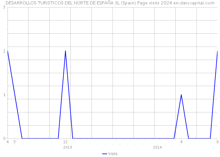 DESARROLLOS TURISTICOS DEL NORTE DE ESPAÑA SL (Spain) Page visits 2024 
