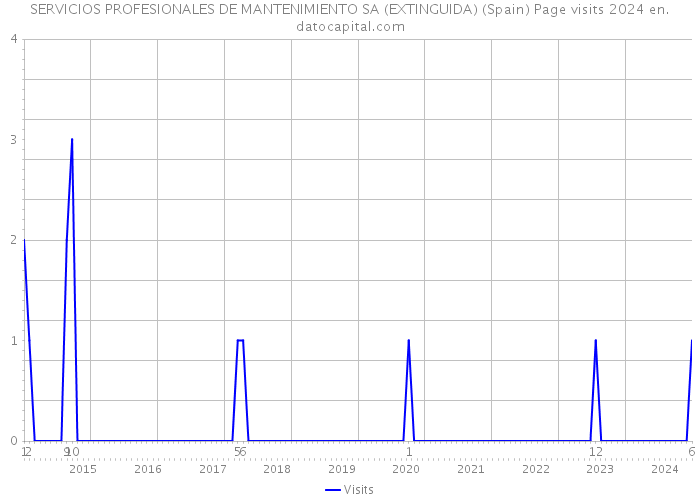 SERVICIOS PROFESIONALES DE MANTENIMIENTO SA (EXTINGUIDA) (Spain) Page visits 2024 