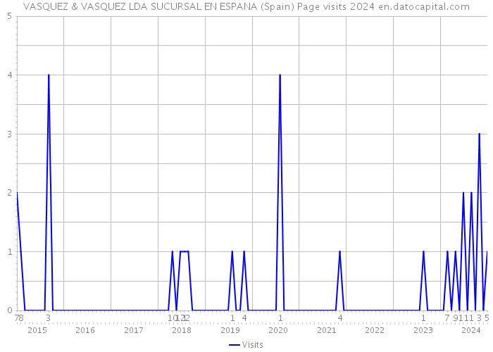 VASQUEZ & VASQUEZ LDA SUCURSAL EN ESPANA (Spain) Page visits 2024 