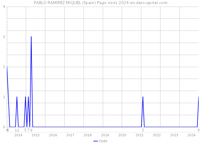 PABLO RAMIREZ MIQUEL (Spain) Page visits 2024 