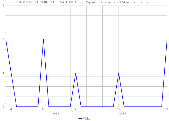 PROMOCIONES DOMINIO DEL SANTISCAL S.L. (Spain) Page visits 2024 