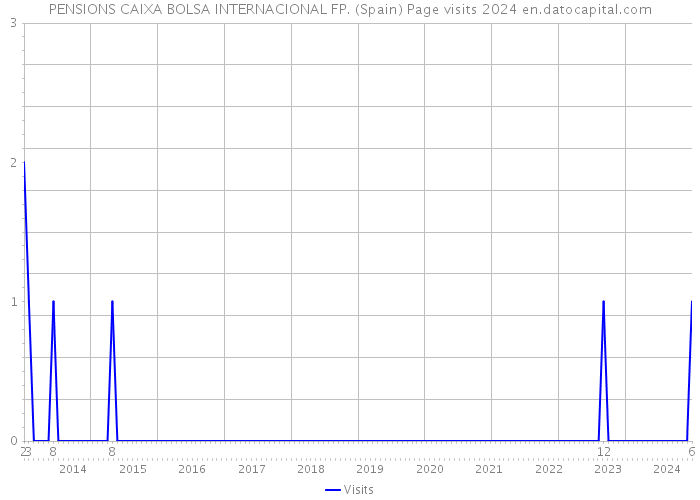 PENSIONS CAIXA BOLSA INTERNACIONAL FP. (Spain) Page visits 2024 