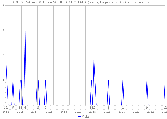 BEKOETXE SAGARDOTEGIA SOCIEDAD LIMITADA (Spain) Page visits 2024 