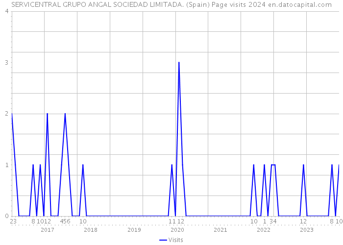SERVICENTRAL GRUPO ANGAL SOCIEDAD LIMITADA. (Spain) Page visits 2024 