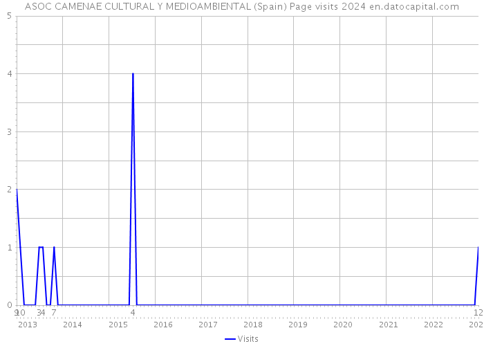ASOC CAMENAE CULTURAL Y MEDIOAMBIENTAL (Spain) Page visits 2024 