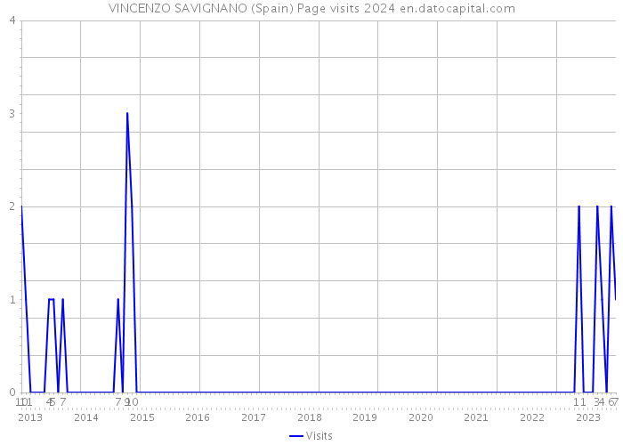 VINCENZO SAVIGNANO (Spain) Page visits 2024 