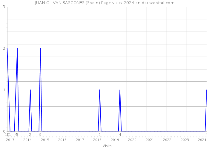 JUAN OLIVAN BASCONES (Spain) Page visits 2024 