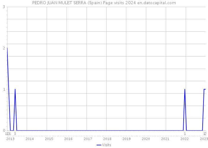 PEDRO JUAN MULET SERRA (Spain) Page visits 2024 