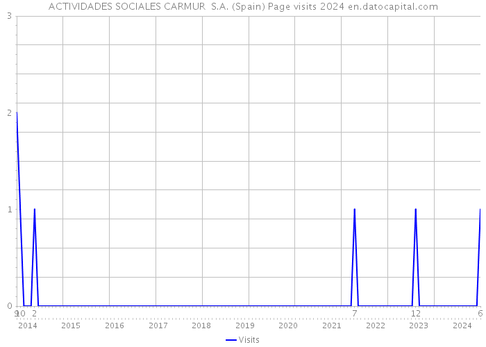 ACTIVIDADES SOCIALES CARMUR S.A. (Spain) Page visits 2024 