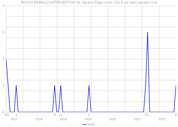 BRAVO MURILLO INTERGESTION SL (Spain) Page visits 2024 