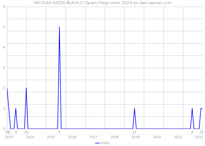NICOLAS ANCIN BLANCO (Spain) Page visits 2024 