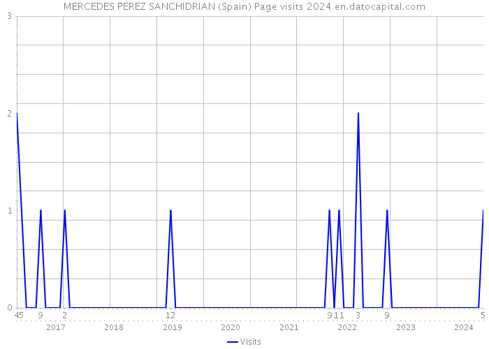 MERCEDES PEREZ SANCHIDRIAN (Spain) Page visits 2024 