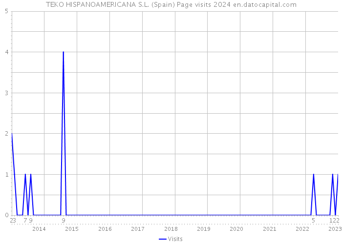 TEKO HISPANOAMERICANA S.L. (Spain) Page visits 2024 
