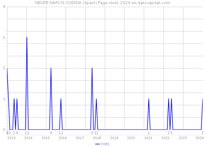 NEGRE NARCIS CODINA (Spain) Page visits 2024 