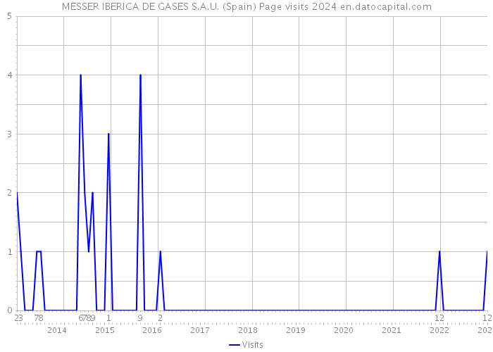 MESSER IBERICA DE GASES S.A.U. (Spain) Page visits 2024 