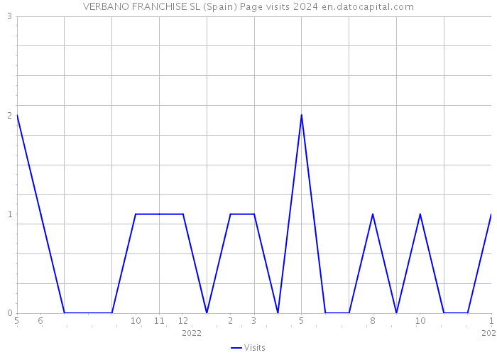 VERBANO FRANCHISE SL (Spain) Page visits 2024 