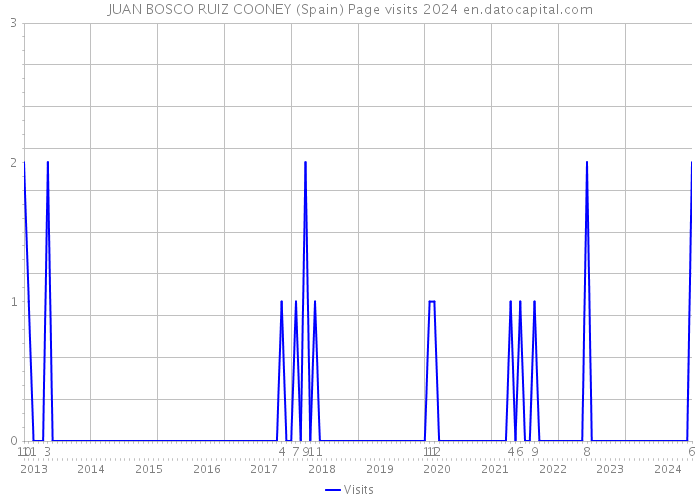 JUAN BOSCO RUIZ COONEY (Spain) Page visits 2024 