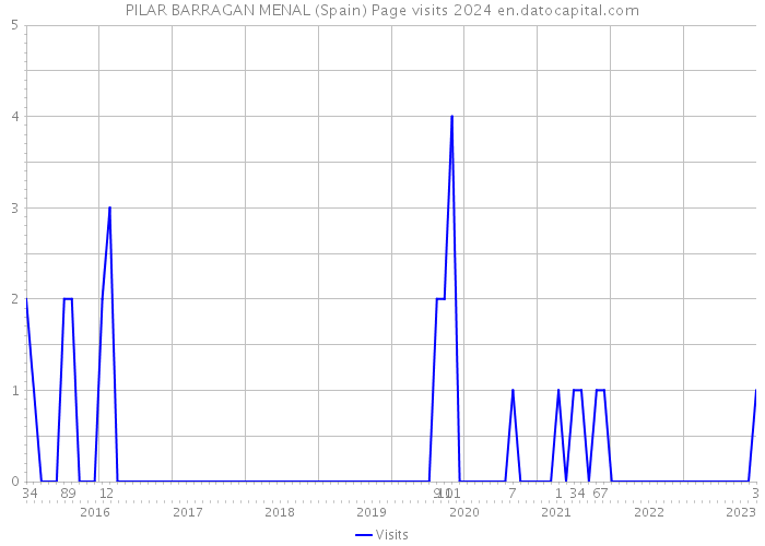 PILAR BARRAGAN MENAL (Spain) Page visits 2024 