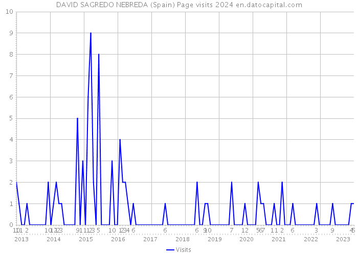 DAVID SAGREDO NEBREDA (Spain) Page visits 2024 