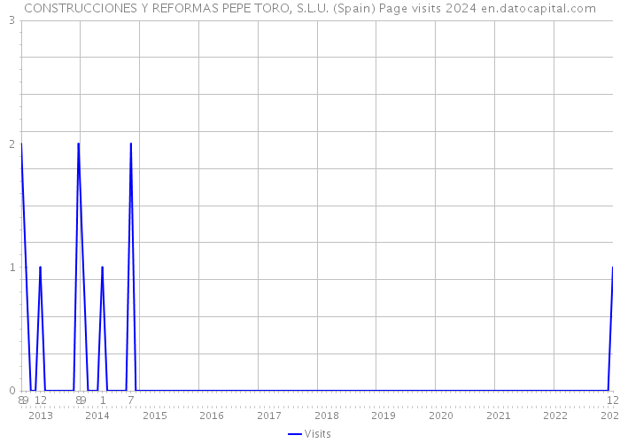 CONSTRUCCIONES Y REFORMAS PEPE TORO, S.L.U. (Spain) Page visits 2024 