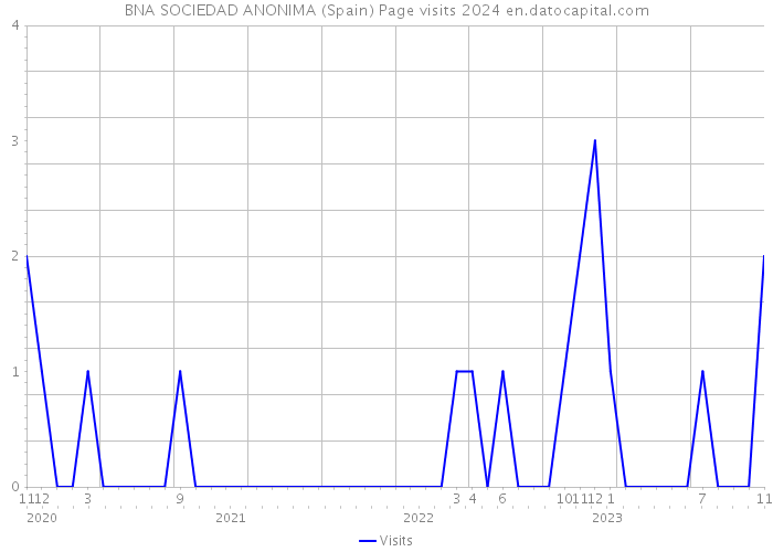 BNA SOCIEDAD ANONIMA (Spain) Page visits 2024 