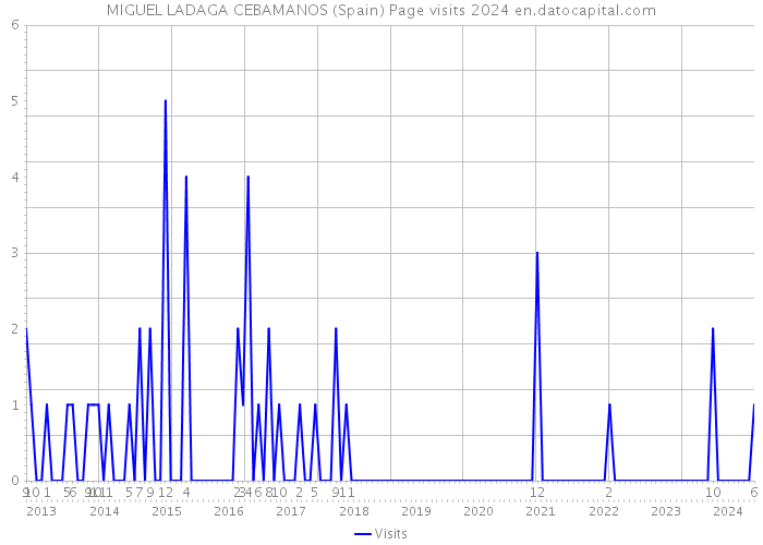 MIGUEL LADAGA CEBAMANOS (Spain) Page visits 2024 