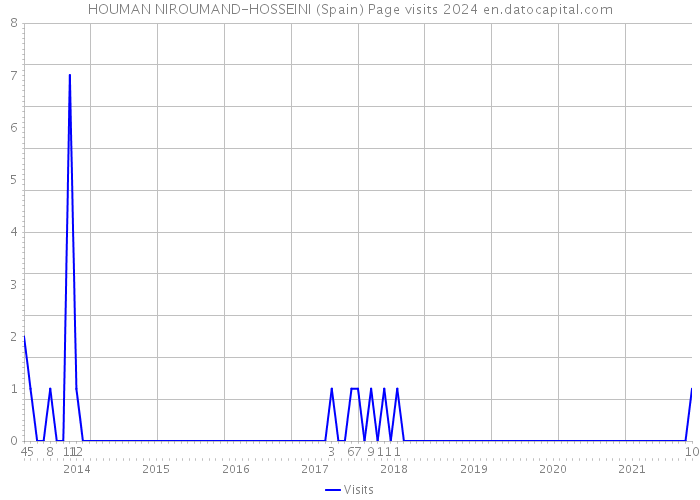 HOUMAN NIROUMAND-HOSSEINI (Spain) Page visits 2024 
