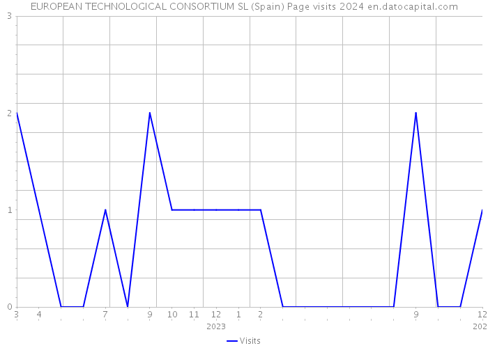 EUROPEAN TECHNOLOGICAL CONSORTIUM SL (Spain) Page visits 2024 