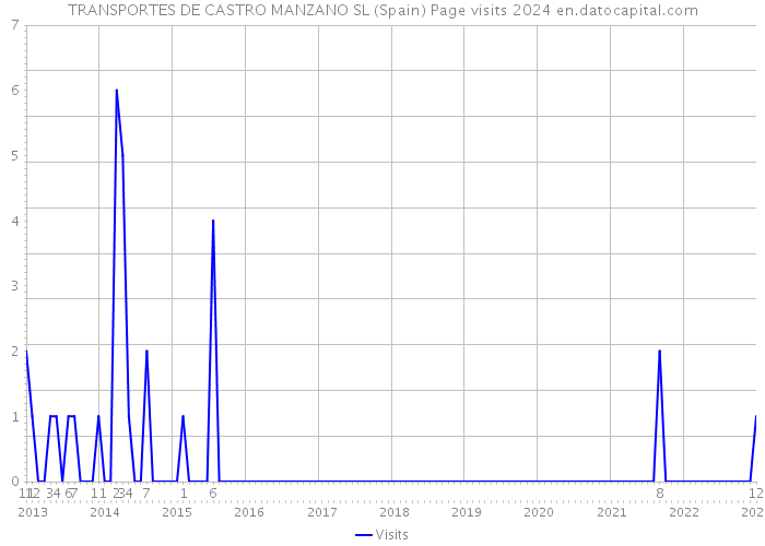 TRANSPORTES DE CASTRO MANZANO SL (Spain) Page visits 2024 
