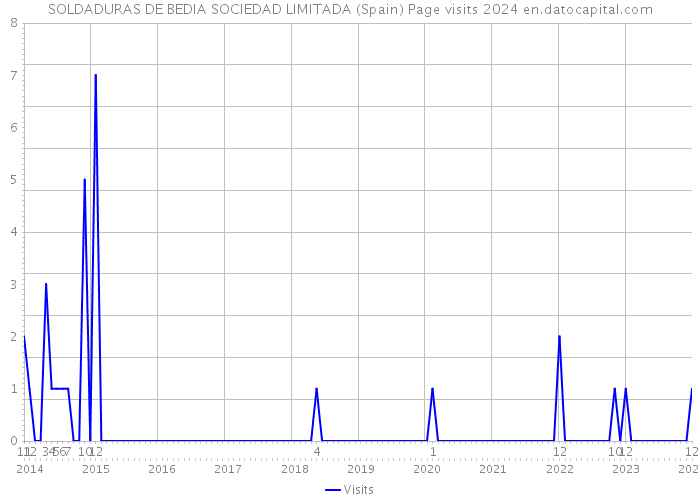 SOLDADURAS DE BEDIA SOCIEDAD LIMITADA (Spain) Page visits 2024 