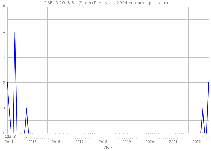 GISBUR 2013 SL. (Spain) Page visits 2024 