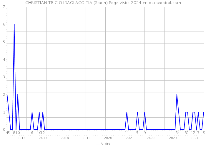 CHRISTIAN TRICIO IRAOLAGOITIA (Spain) Page visits 2024 
