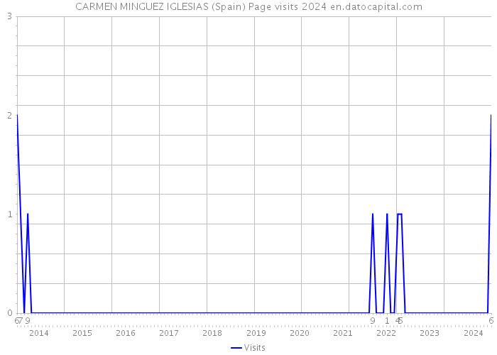 CARMEN MINGUEZ IGLESIAS (Spain) Page visits 2024 