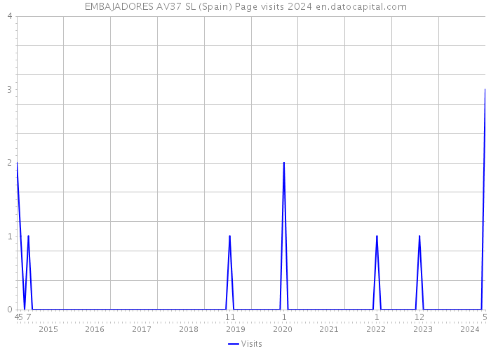 EMBAJADORES AV37 SL (Spain) Page visits 2024 