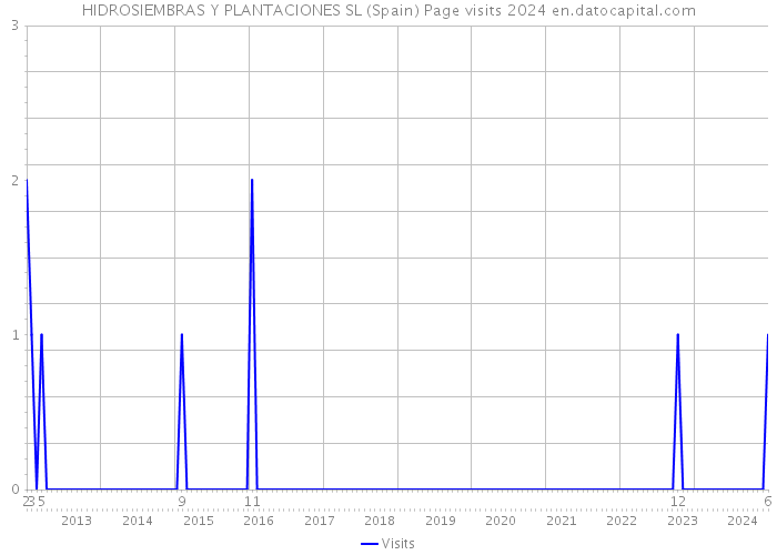 HIDROSIEMBRAS Y PLANTACIONES SL (Spain) Page visits 2024 