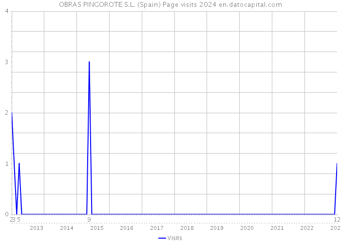 OBRAS PINGOROTE S.L. (Spain) Page visits 2024 