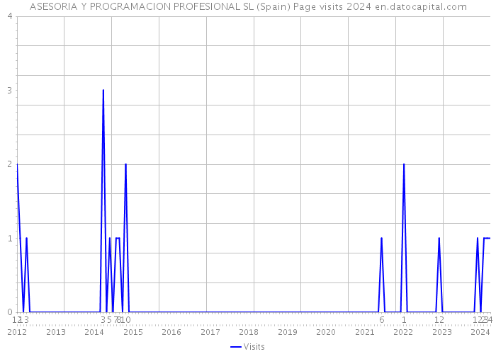 ASESORIA Y PROGRAMACION PROFESIONAL SL (Spain) Page visits 2024 