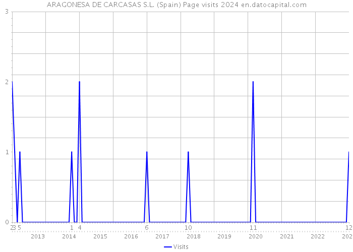 ARAGONESA DE CARCASAS S.L. (Spain) Page visits 2024 