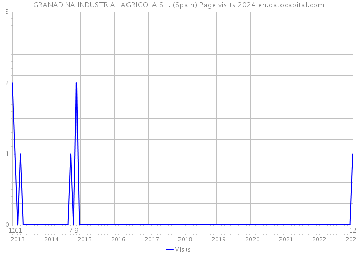 GRANADINA INDUSTRIAL AGRICOLA S.L. (Spain) Page visits 2024 